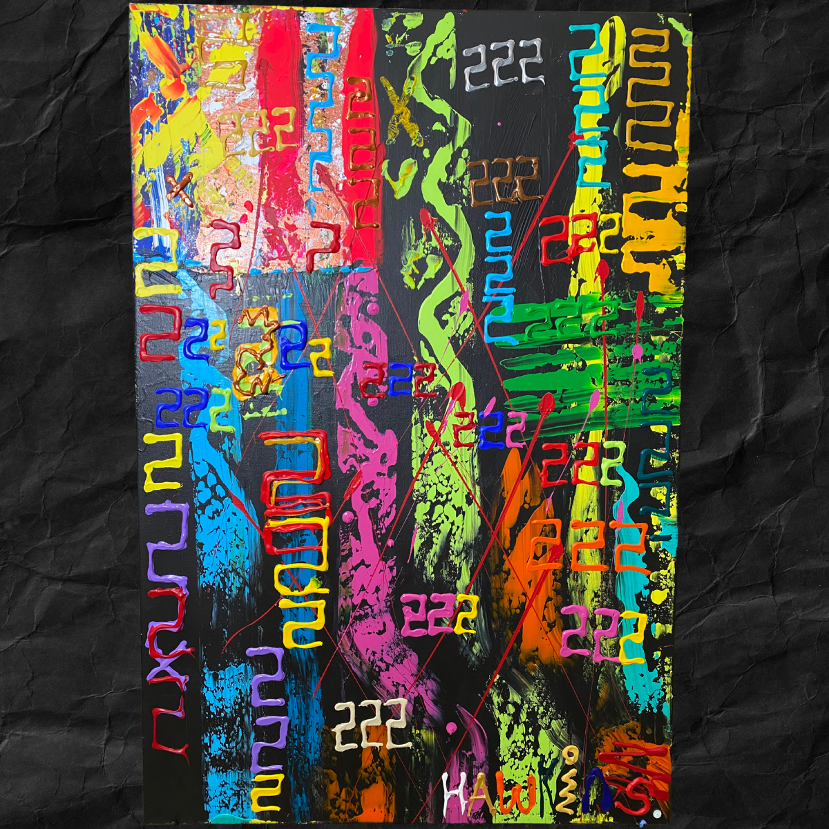 L.S.H.O. Artwork One-of-One of "222" Front Image.