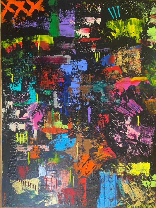 L.S.H.O. Artwork One-of-One of "The Cursed Black City" Front Image vertical.