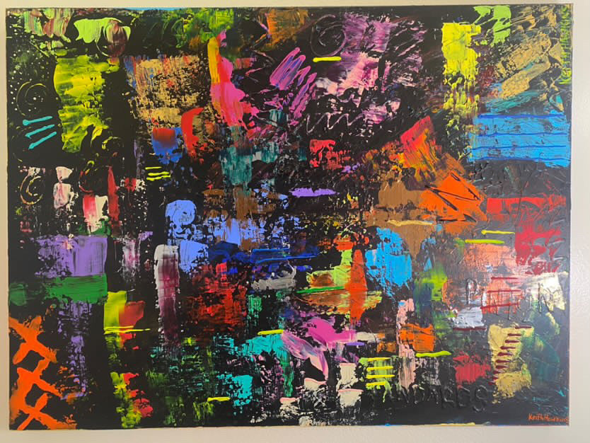 L.S.H.O. Artwork One-of-One of "The Cursed Black City" Front Image horizontal.