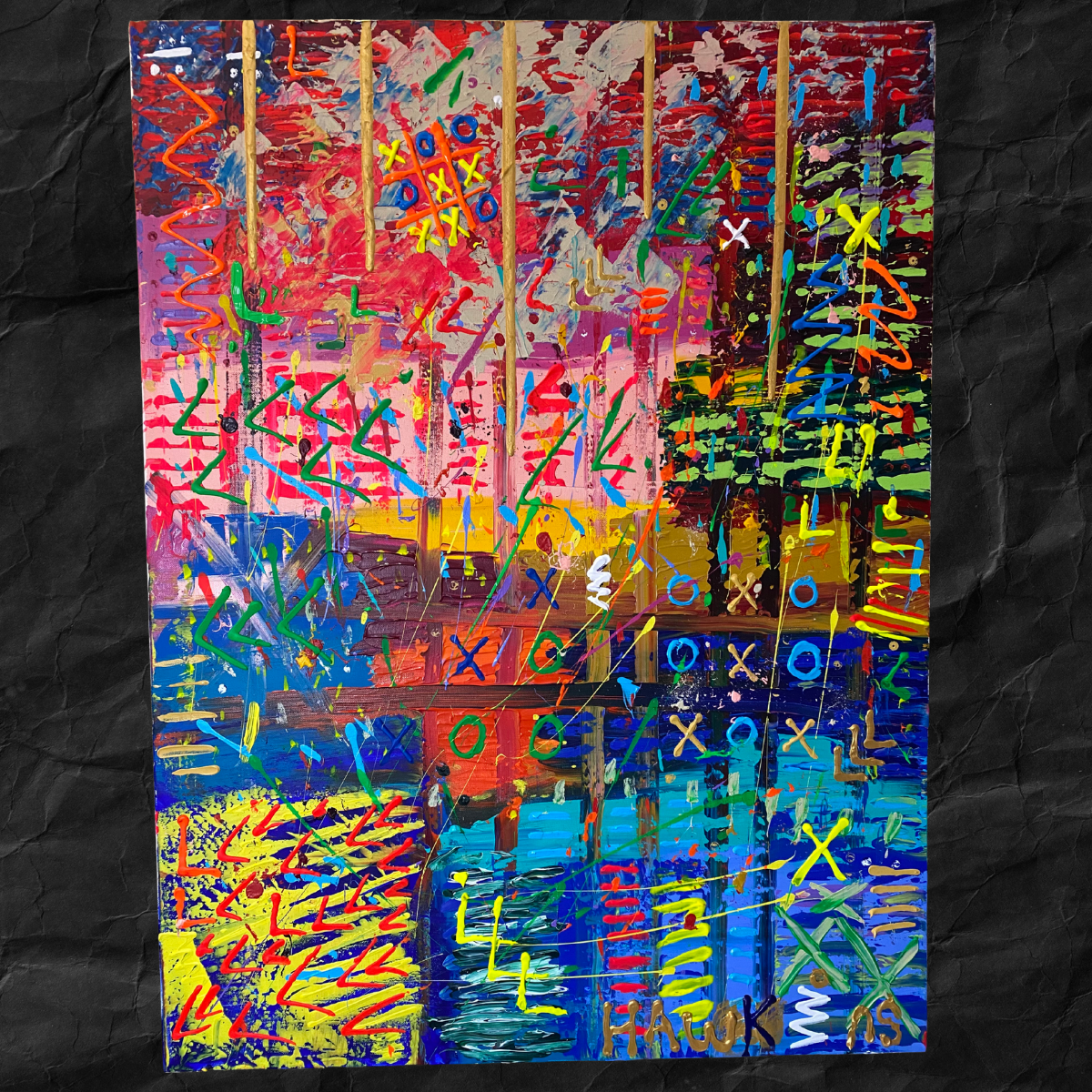L.S.H.O. Artwork One-of-One of " The Games We Play" Front Image.